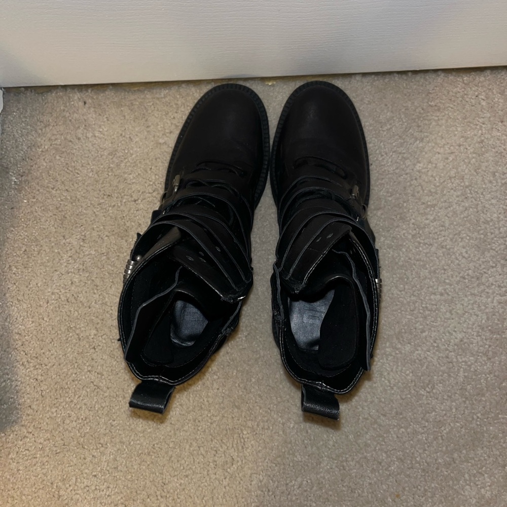 DKNY Black Leather Ita Buckle Boot, size 10, EUC - Picture 7 of 9